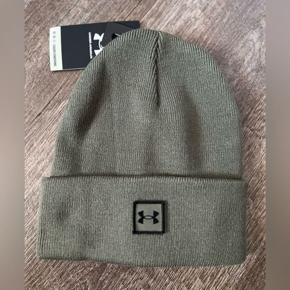 Under Armour Halftime Cuff Beanie Olive Green - Picture 1 of 5